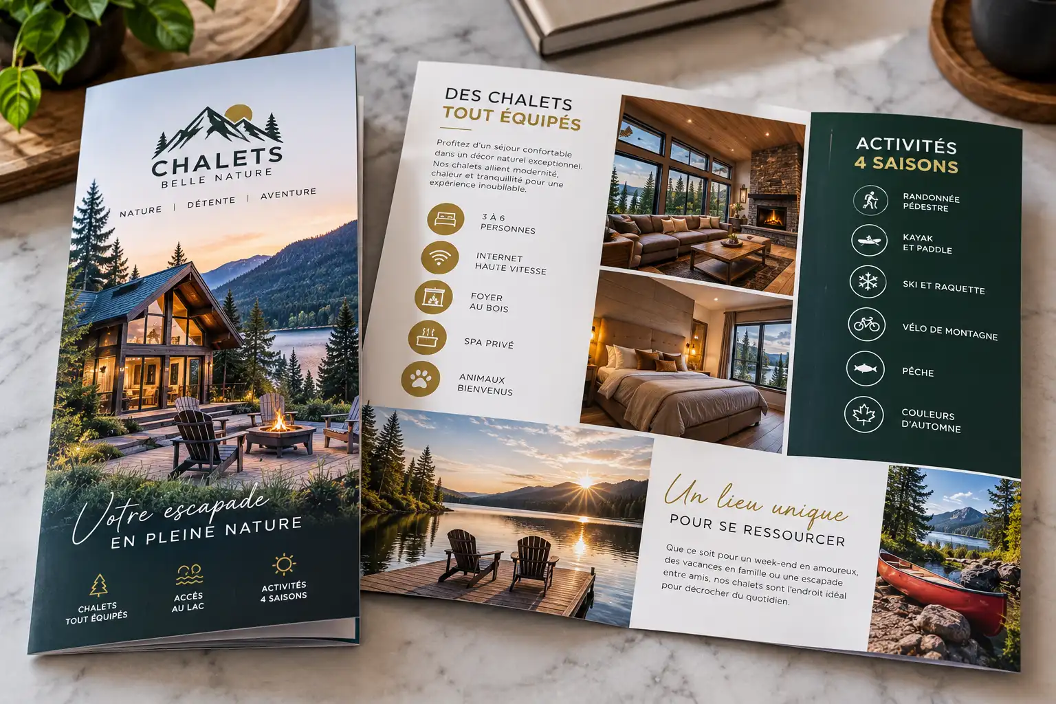 Brochure de chalets en nature